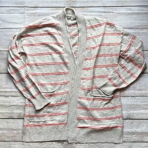❄️ Madewell Bradley cardigan sweater textured stripes